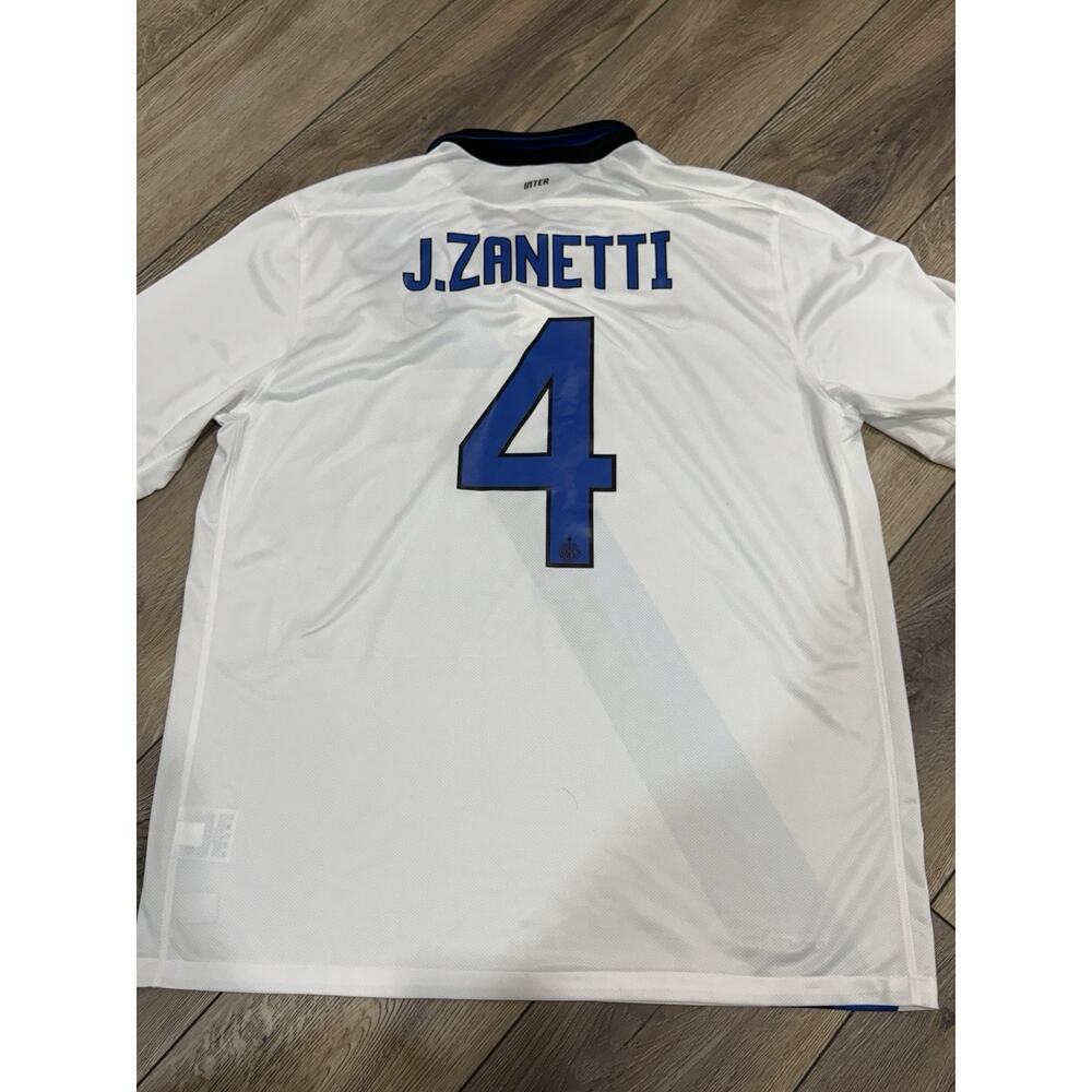 INTER MILAN NIKE 2011/2012 SOCCER AWAY JERSEY #4 ZANETTI XL